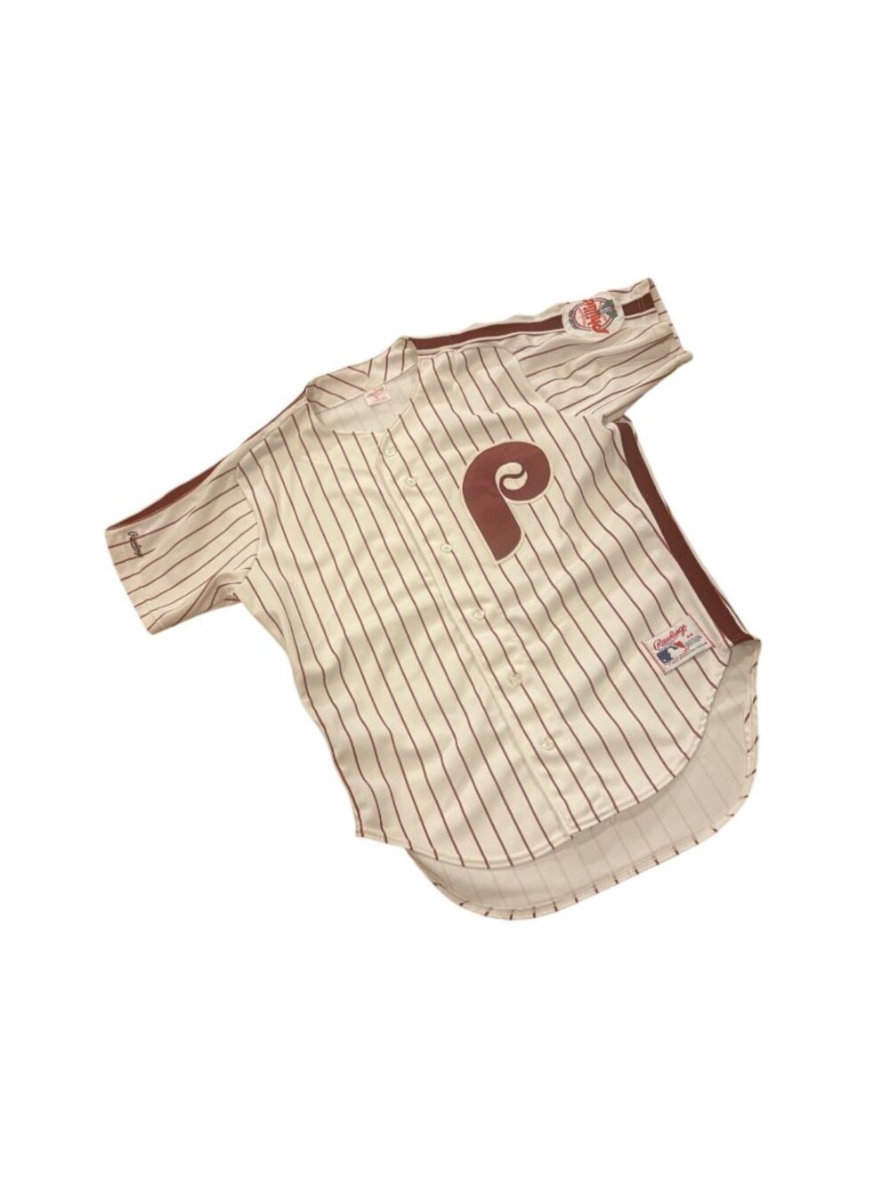 Vintage 80s Rawlings Philadelphia Phillies Authentic MLB Baseball Jersey Size 44 - Picture 3 of 9